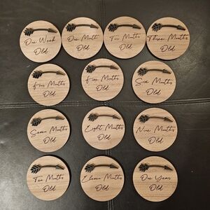 Wood Baby Monthly Milestone Disc Set